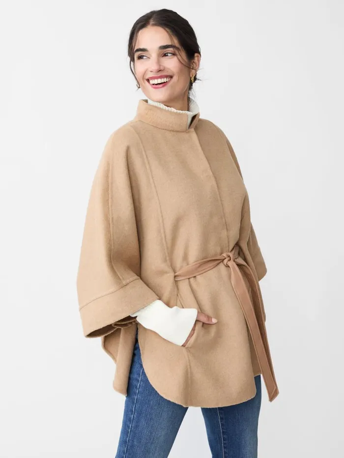 JMcLaughlin Terin Poncho Camel Women Sweaters JMcLaughlin Terin Poncho Camel Women Sweaters