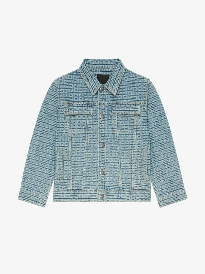Jacket In 4g Denim Mineral Blue Kids Givenchy