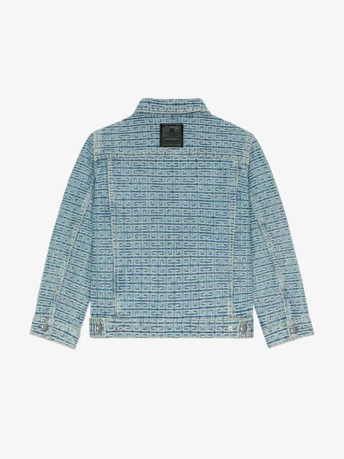 Jacket In 4g Denim Mineral Blue Kids Givenchy