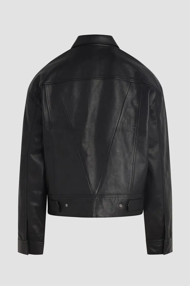 Jackets and Outerwear Men Hudson Jeans Leather Trucker Jacket Panther Jackets and Outerwear Men Hudson Jeans Leather Trucker Jacket Panther