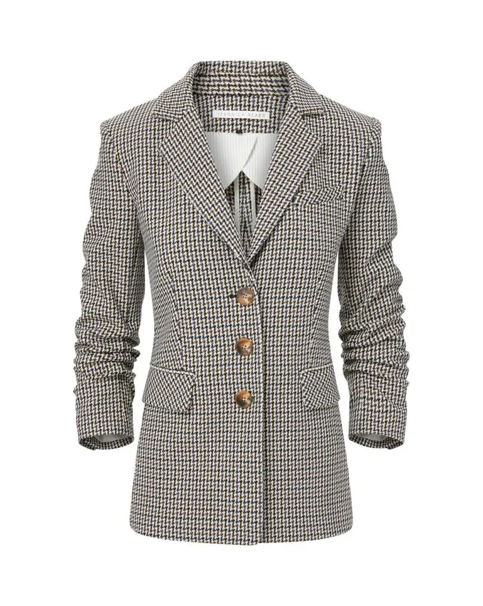 Jackets and Outerwear ShopJackets Veronica Beard Berkshire Houndstooth Dickey Jacket Multi