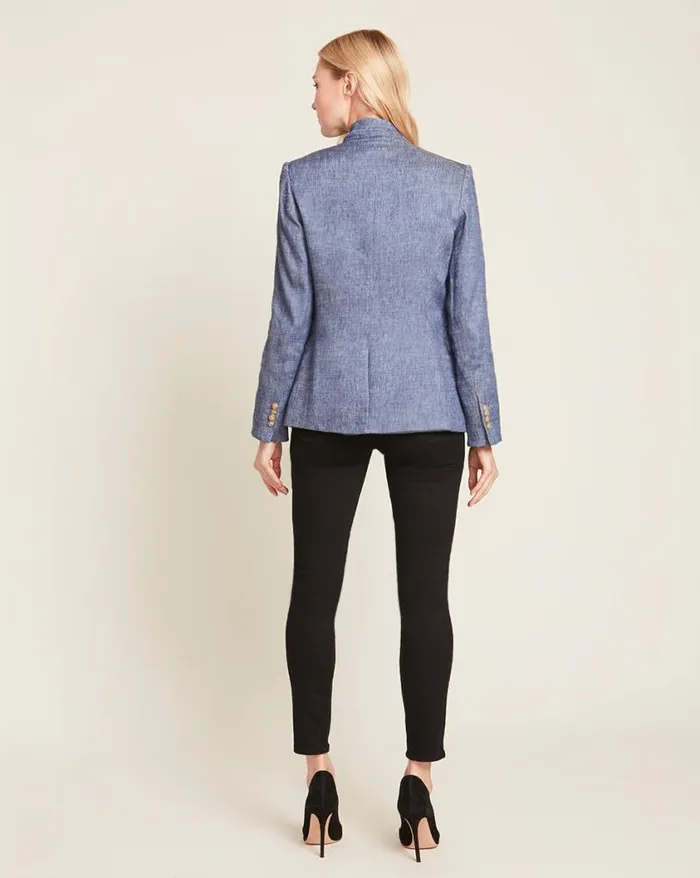 Jackets and Outerwear ShopJackets Veronica Beard Upcollar Dickey Jacket Blue