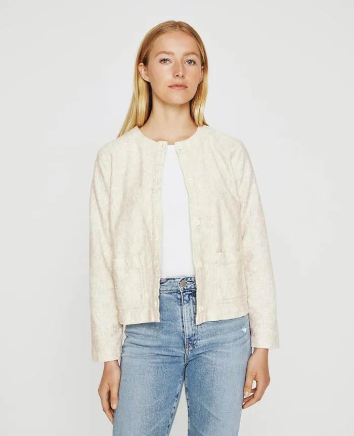 Jacquelyn Cardigan Ikat Wool Neutral Multi Women AG Jeans Tops and Shirts