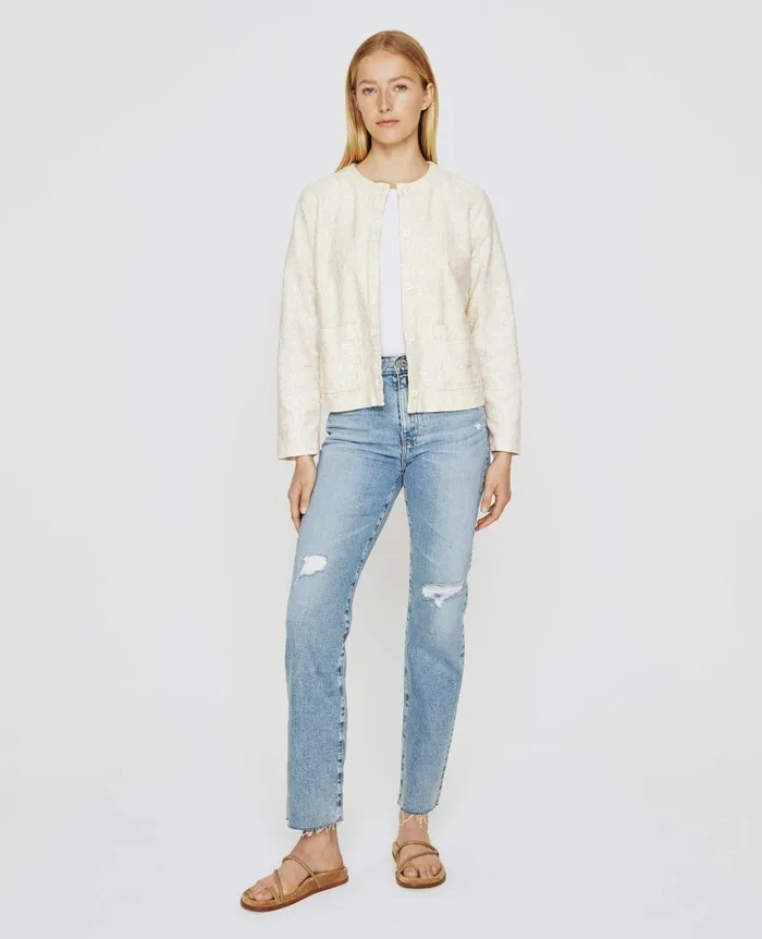 Jacquelyn Cardigan Ikat Wool Neutral Multi Women AG Jeans Tops and Shirts Jacquelyn Cardigan Ikat Wool Neutral Multi Women AG Jeans Tops and Shirts