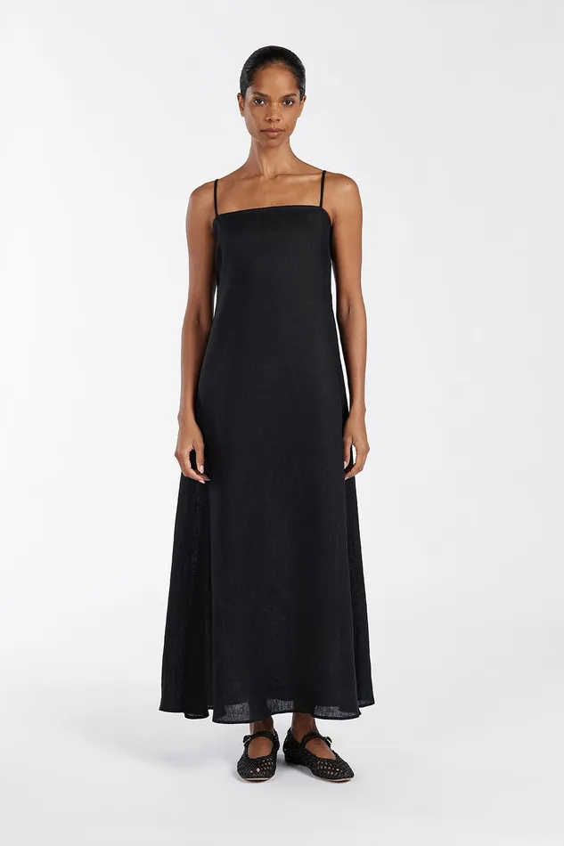 JEM BLACK LINEN MAXI DRESS Women DISSH Maxi Dresses