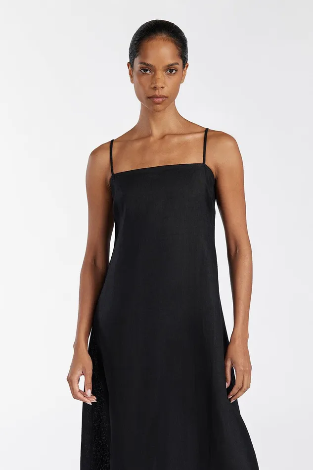 JEM BLACK LINEN MAXI DRESS Women DISSH Maxi Dresses