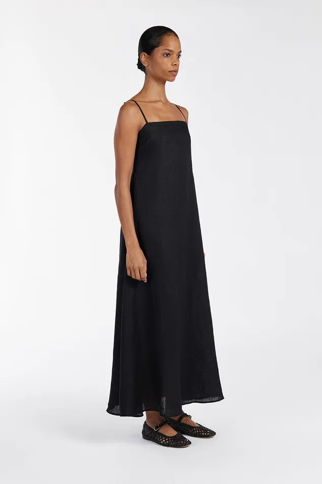 JEM BLACK LINEN MAXI DRESS Women DISSH Maxi Dresses