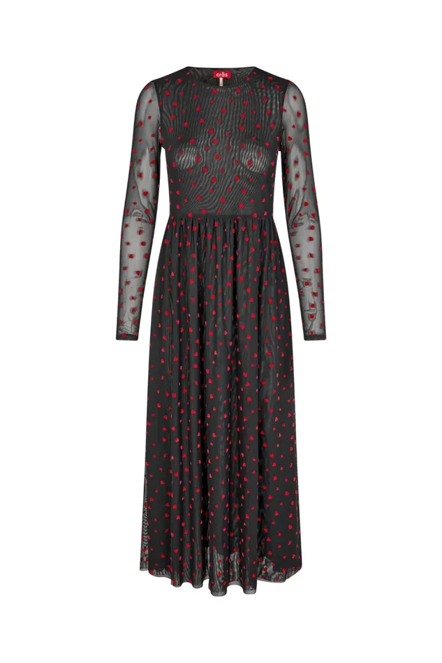 Jenna Dress 8211 Red Flock Heart Women Cras Dresses