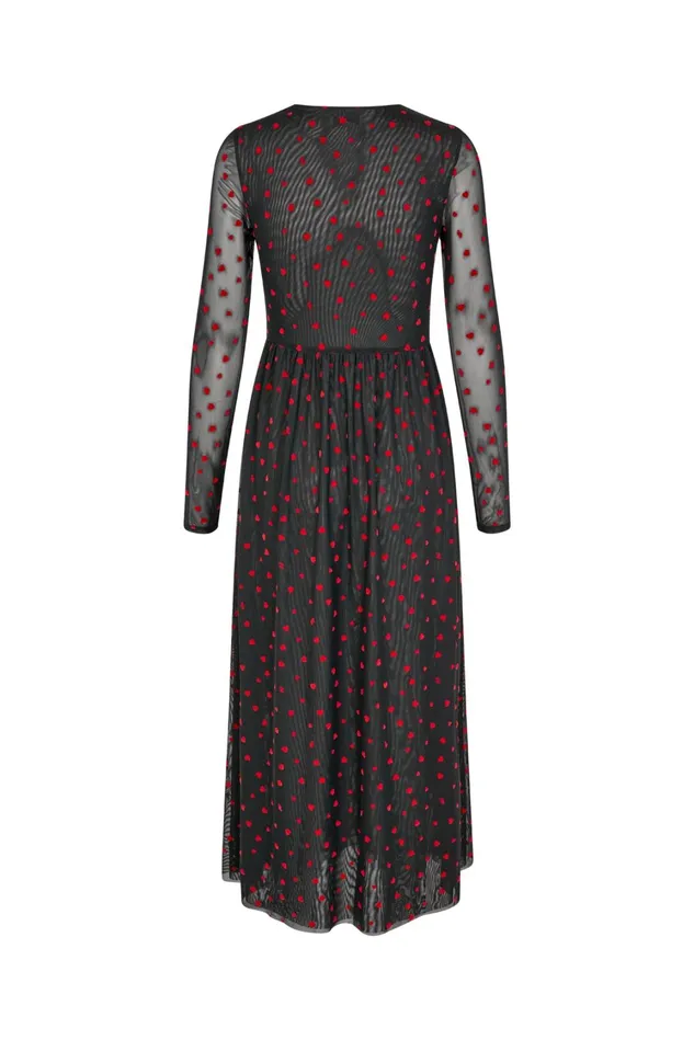 Jenna Dress 8211 Red Flock Heart Women Cras Dresses