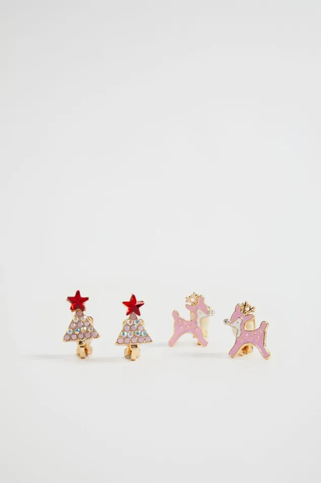 Jewellery Girl Seed Heritage Christmas Clip On Earrings Multi