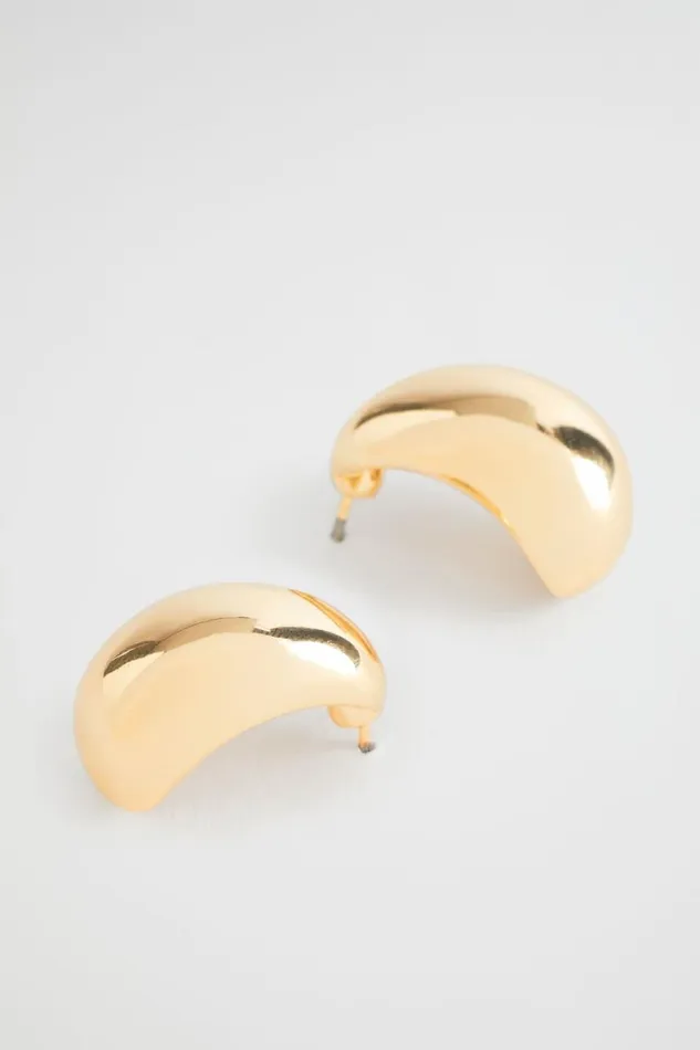 Jewellery Woman Seed Heritage Curved Earring Gold