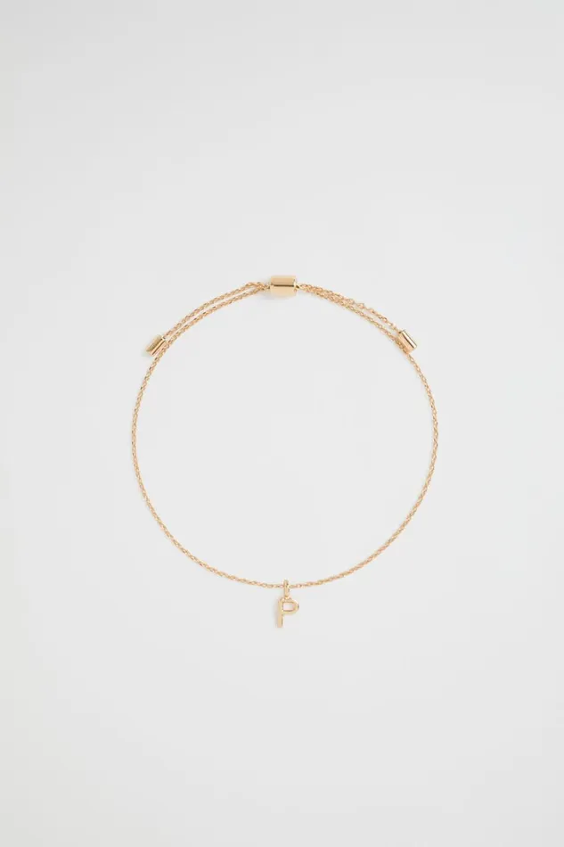 Jewellery Woman Seed Heritage Gold Initial Bracelet P