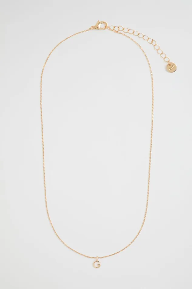 Jewellery Woman Seed Heritage Gold Initial Necklace G