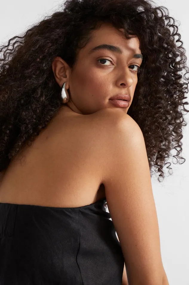 Jewellery Woman Seed Heritage Oversized Drop Earring Silver