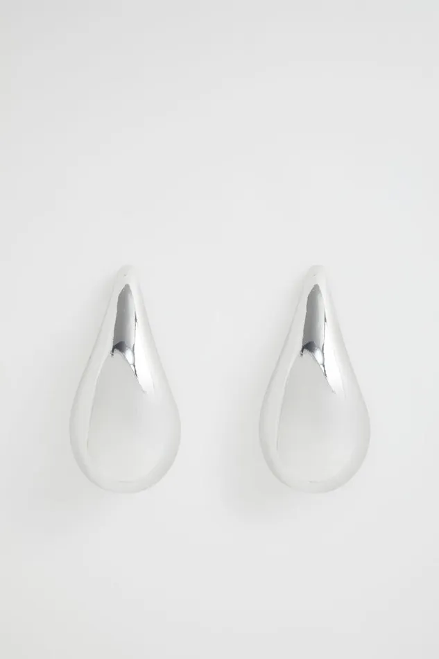 Jewellery Woman Seed Heritage Oversized Drop Earring Silver
