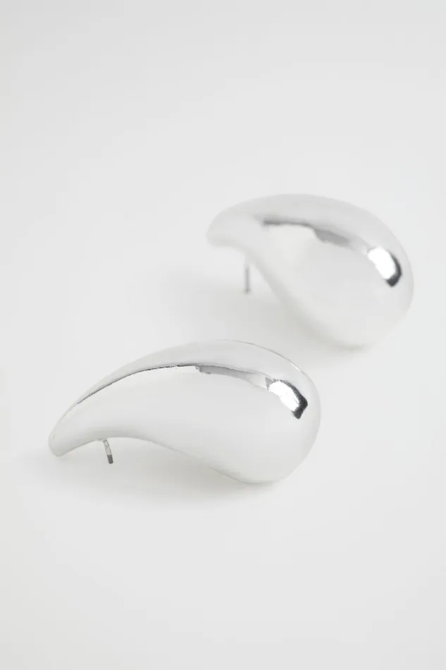 Jewellery Woman Seed Heritage Oversized Drop Earring Silver