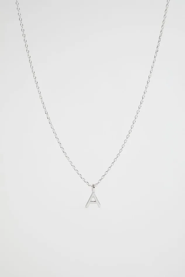 Jewellery Woman Seed Heritage Silver Initial Necklace A