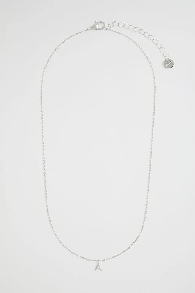 Jewellery Woman Seed Heritage Silver Initial Necklace A