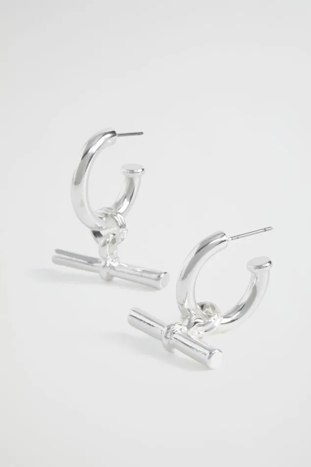 Jewellery Woman Seed Heritage TBar Hoop Silver