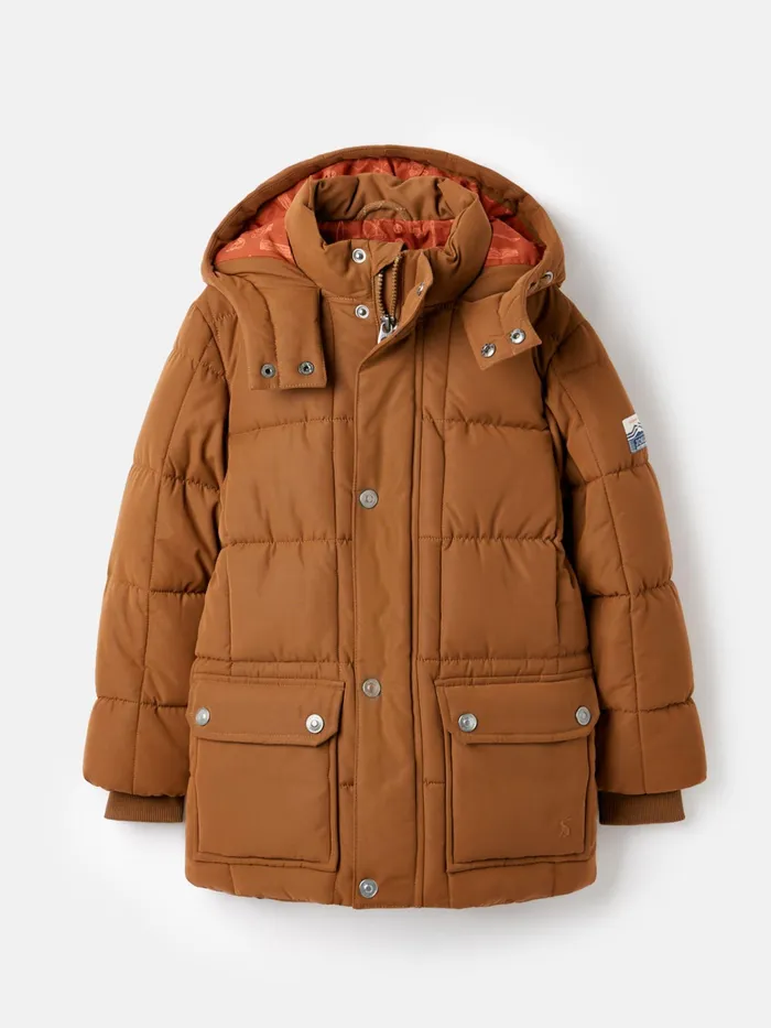 Joules Coats and Jackets Brown Showerproof Square Quilt Padded Coat 8211 Boys Joules Coats and Jackets Brown Showerproof Square Quilt Padded Coat 8211 Boys