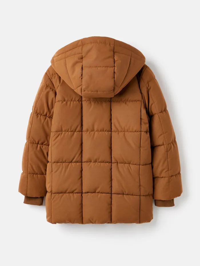 Joules Coats and Jackets Brown Showerproof Square Quilt Padded Coat 8211 Boys