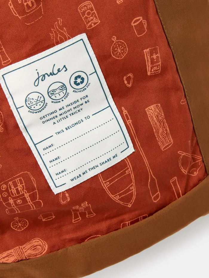 Joules Coats and Jackets Brown Showerproof Square Quilt Padded Coat 8211 Boys