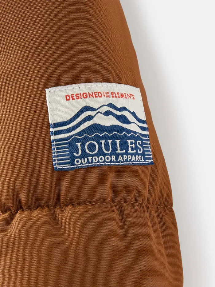 Joules Coats and Jackets Brown Showerproof Square Quilt Padded Coat 8211 Boys