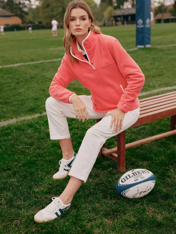 Joules Coats and Jackets Coral Pink Half Zip Fleece 8211 Women