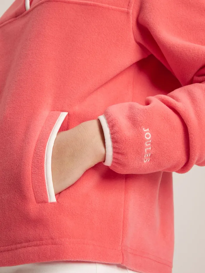 Joules Coats and Jackets Coral Pink Half Zip Fleece 8211 Women