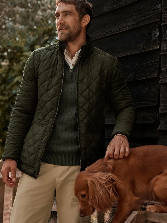 Joules Coats and Jackets Green Diamond Quilted Jacket 8211 Men