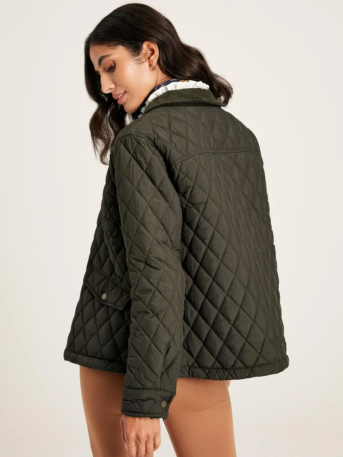 Joules Coats and Jackets Green Showerproof Diamond Quilted Jacket 8211 Women