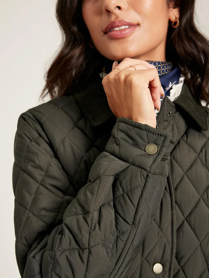 Joules Coats and Jackets Green Showerproof Diamond Quilted Jacket 8211 Women