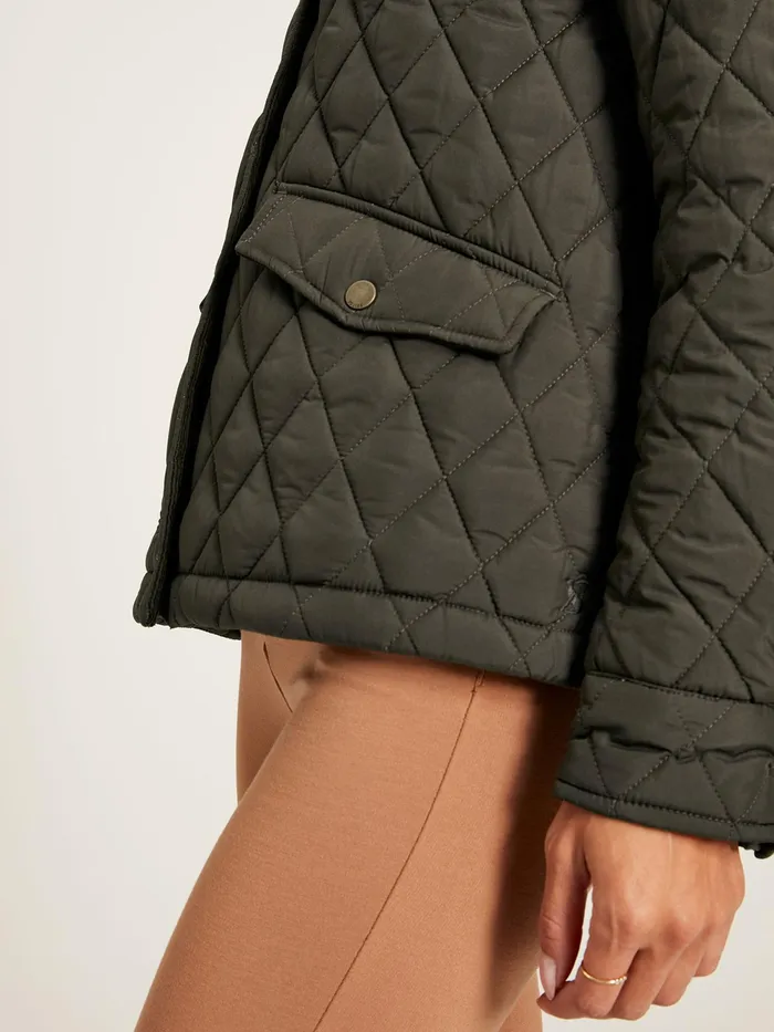 Joules Coats and Jackets Green Showerproof Diamond Quilted Jacket 8211 Women