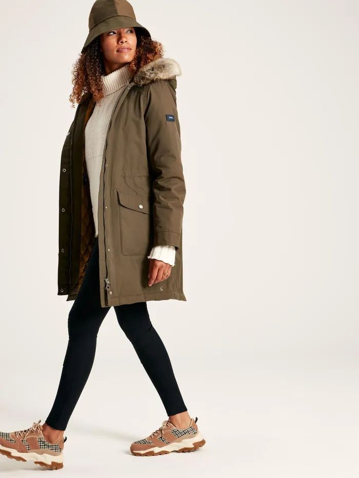 Joules Coats and Jackets Green Waterproof Parka Coat With Hood 8211 Women Joules Coats and Jackets Green Waterproof Parka Coat With Hood 8211 Women