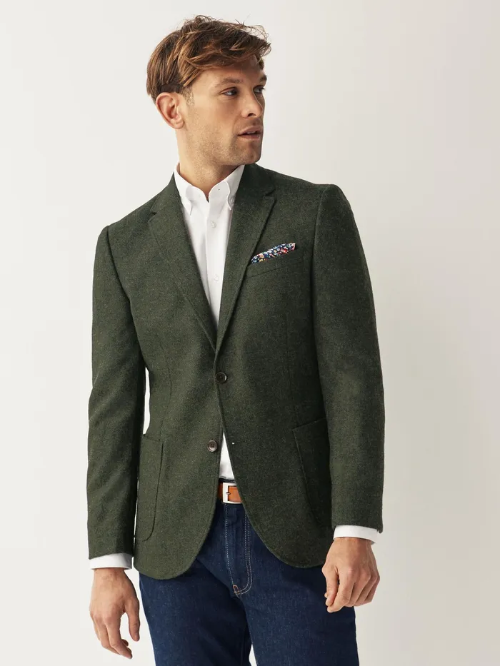 Joules Coats and Jackets Khaki Green Donegal Wool Suit Jacket 8211 Men