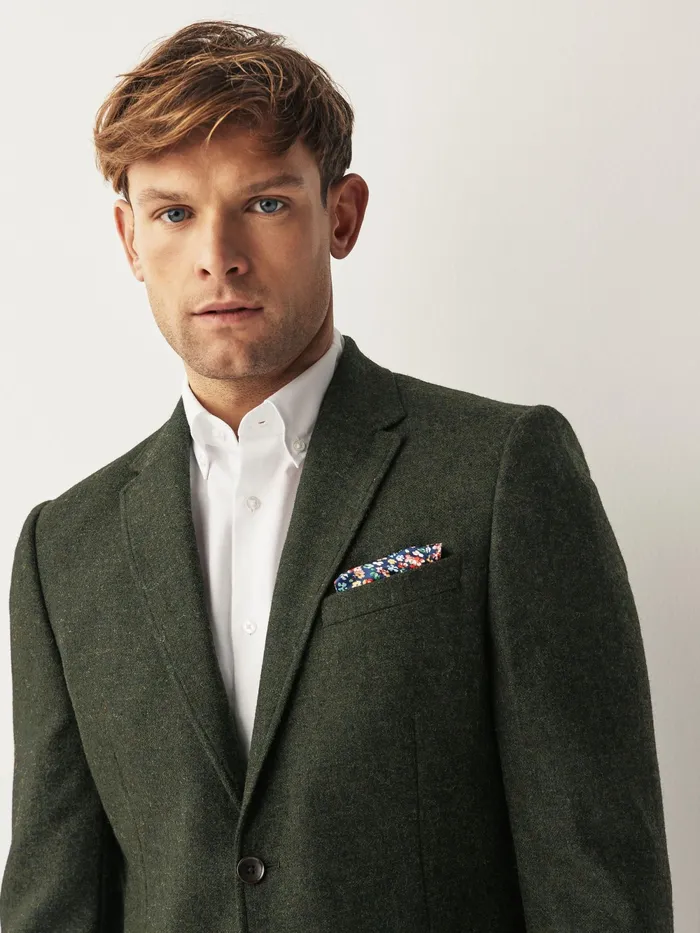 Joules Coats and Jackets Khaki Green Donegal Wool Suit Jacket 8211 Men