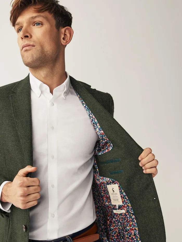 Joules Coats and Jackets Khaki Green Donegal Wool Suit Jacket 8211 Men