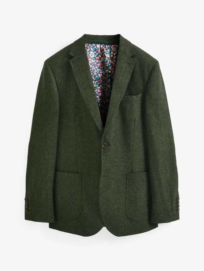 Joules Coats and Jackets Khaki Green Donegal Wool Suit Jacket 8211 Men