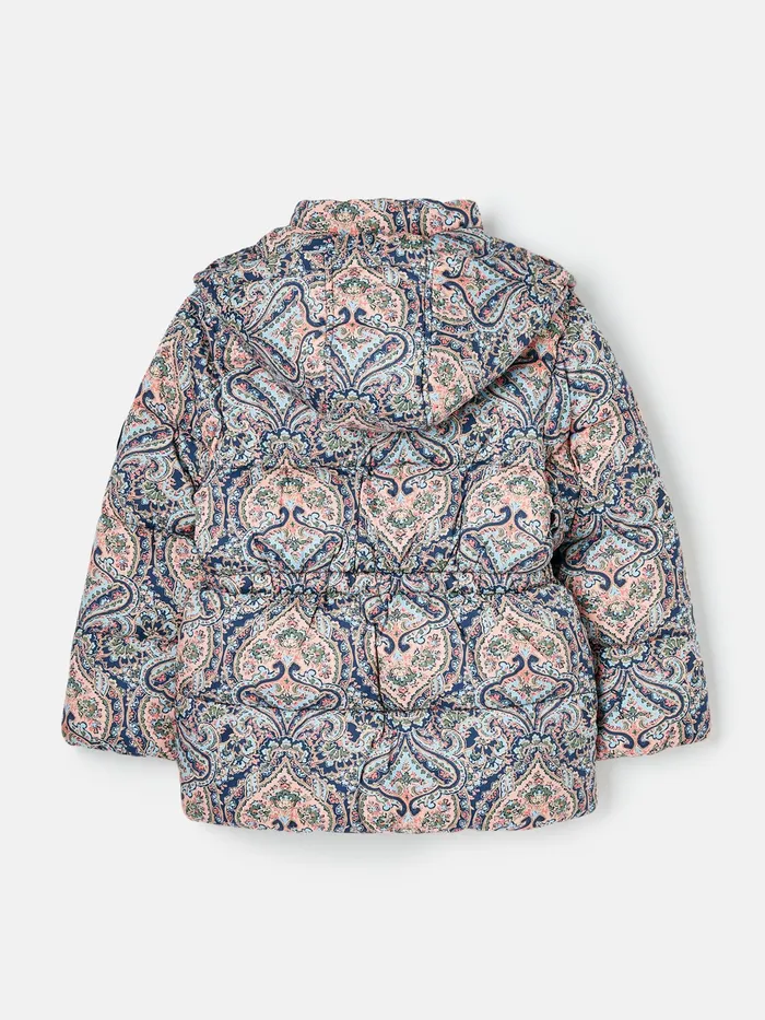 Joules Coats and Jackets Navy Blue Printed Showerproof Coat 8211 Girls
