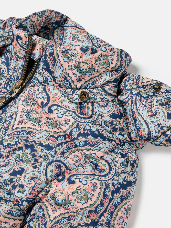 Joules Coats and Jackets Navy Blue Printed Showerproof Coat 8211 Girls