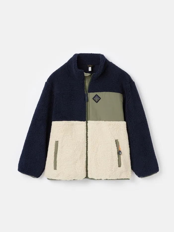 Joules Coats and Jackets Navy Blue Zip Up Borg Fleece Jacket 8211 Boys