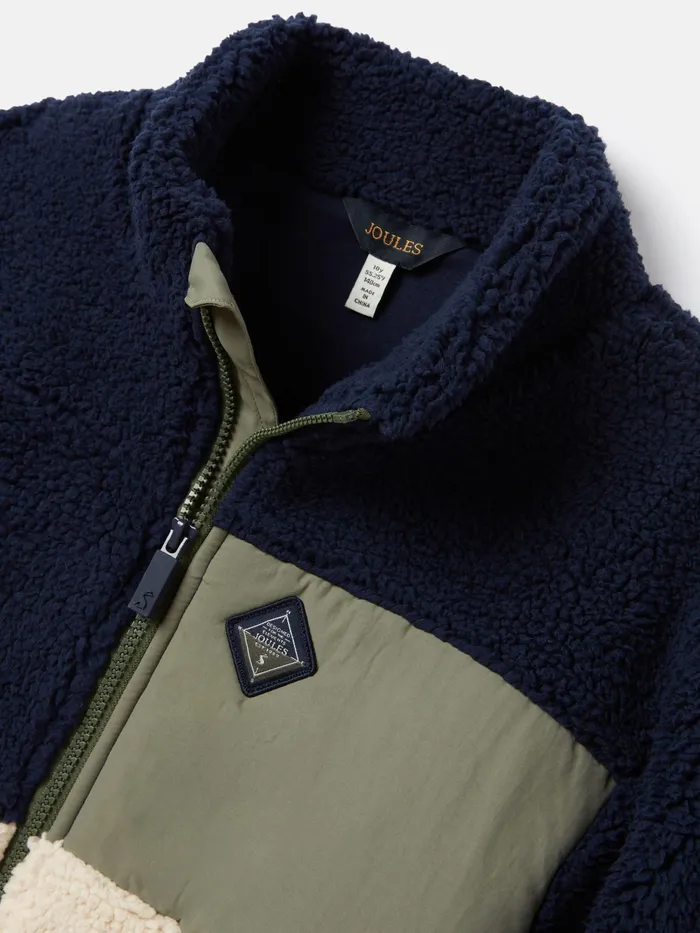 Joules Coats and Jackets Navy Blue Zip Up Borg Fleece Jacket 8211 Boys