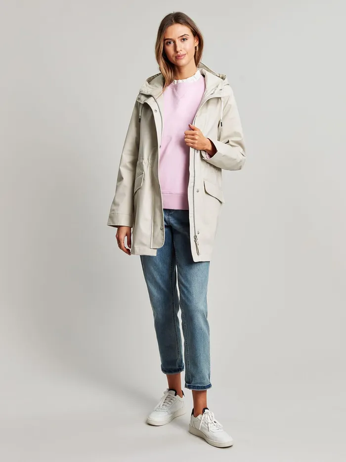 Joules Coats and Jackets Neutral Waterproof Raincoat With Hood 8211 Women