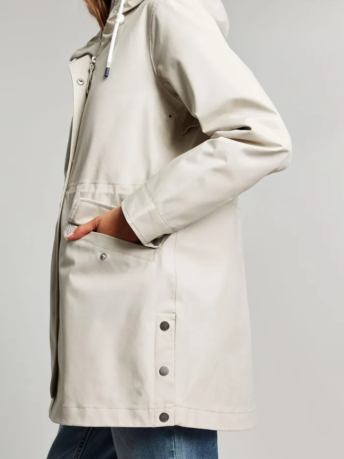 Joules Coats and Jackets Neutral Waterproof Raincoat With Hood 8211 Women