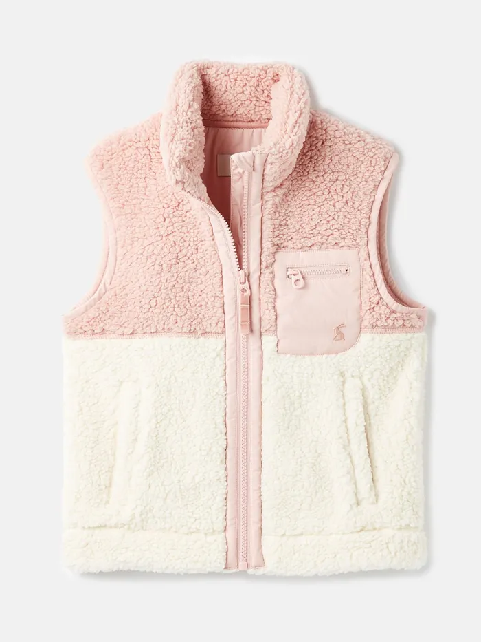 Joules Coats and Jackets Pink Fleece Gilet 8211 Girls