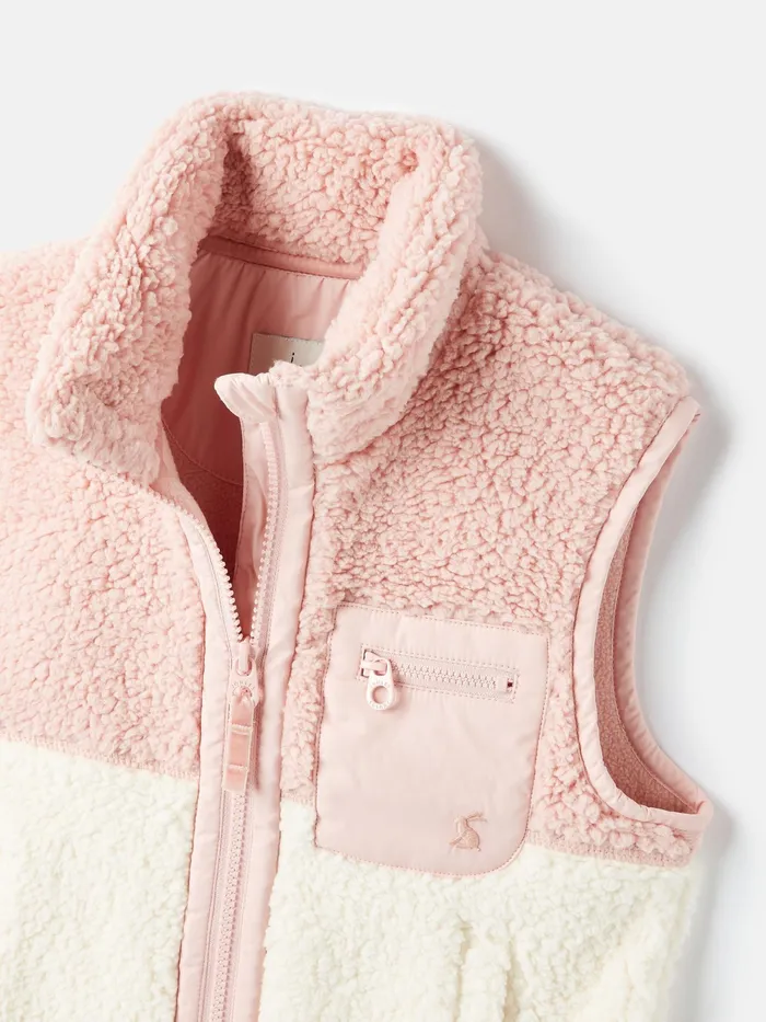 Joules Coats and Jackets Pink Fleece Gilet 8211 Girls