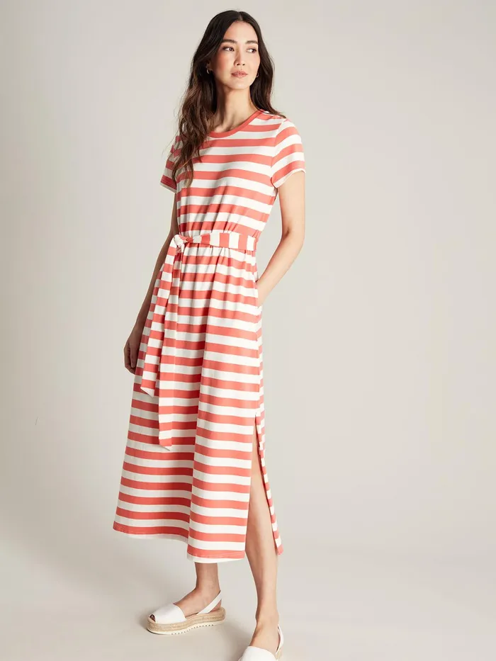Joules Dresses Pink Jersey Long Dress 8211 Women