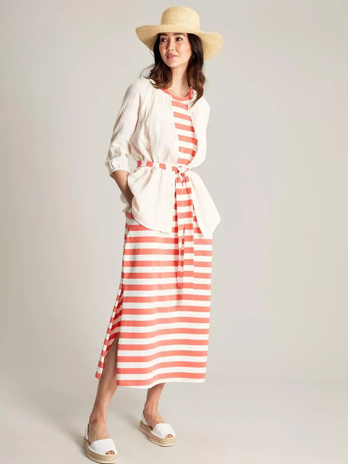 Joules Dresses Pink Jersey Long Dress 8211 Women