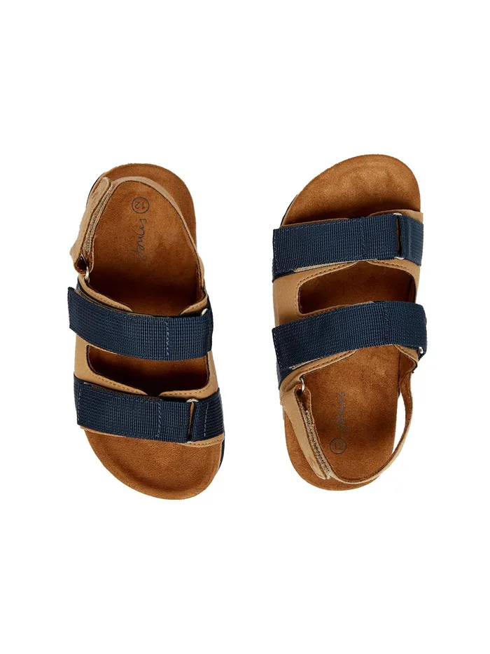 Joules Footwear Brown New Touch And Close Strap Sandals 8211 Boys