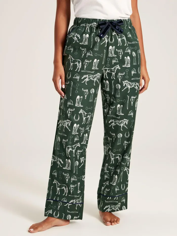 Joules Nightwear Green Cotton Pyjama Bottoms 8211 Women